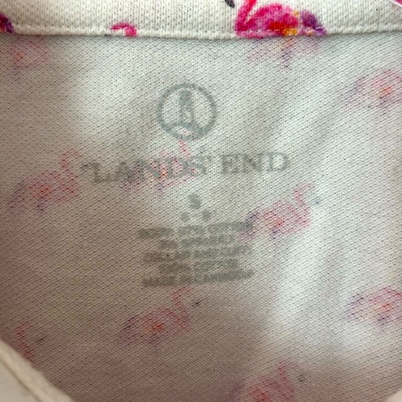 Women’s Lands End Flamingo Tank Top, Size Small (6-8) White/Pink - Picture 4 of 6